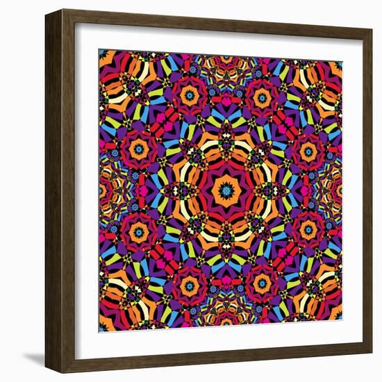 Kaleidoscope Pattern-natbasil-Framed Art Print