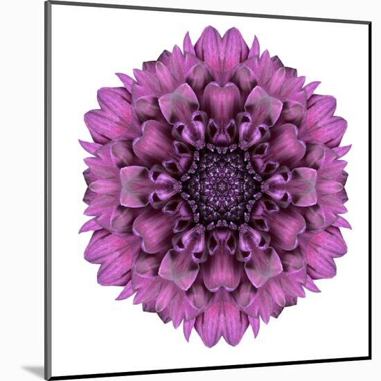 Kaleidoscopic Chrystanthemum Flower Mandala-tr3gi-Mounted Art Print