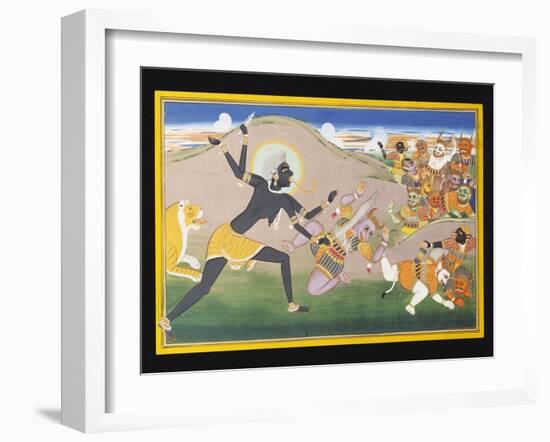 Kali Slaying Demons, C.1800-1820-null-Framed Giclee Print