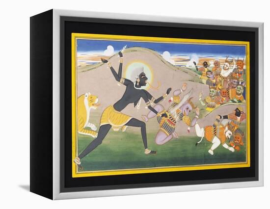 Kali Slaying Demons, C.1800-1820-null-Framed Premier Image Canvas