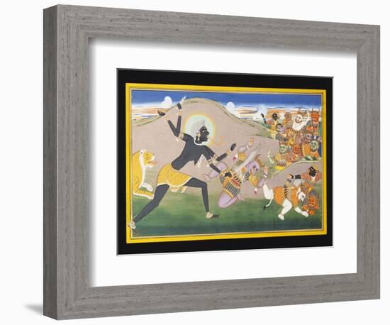 Kali Slaying Demons, C.1800-1820-null-Framed Giclee Print