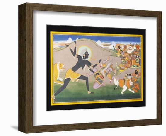 Kali Slaying Demons, C.1800-1820-null-Framed Giclee Print