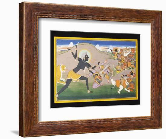 Kali Slaying Demons, C.1800-1820-null-Framed Giclee Print