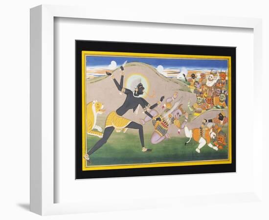 Kali Slaying Demons, C.1800-1820-null-Framed Giclee Print