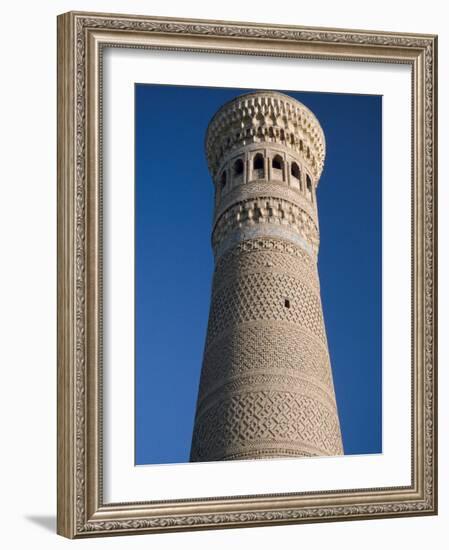 Kalyan Minaret Which Allegedly Awed Genghis Khan-Amar Grover-Framed Photographic Print