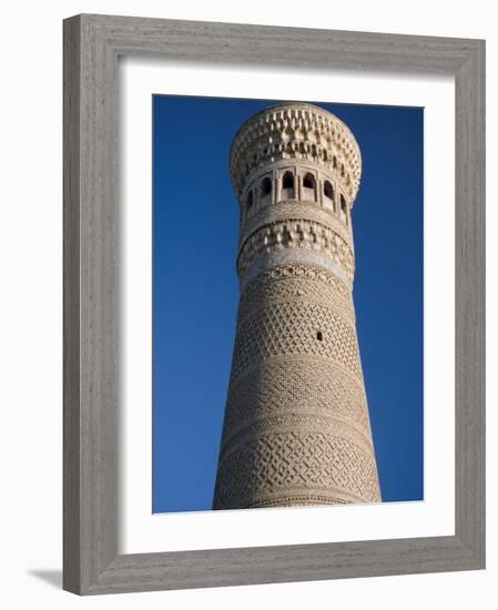 Kalyan Minaret Which Allegedly Awed Genghis Khan-Amar Grover-Framed Photographic Print