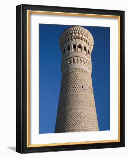 Kalyan Minaret Which Allegedly Awed Genghis Khan-Amar Grover-Framed Photographic Print