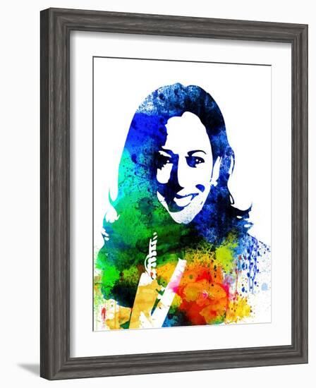 Kamala Harris Watercolor-Olivia Morgan-Framed Art Print