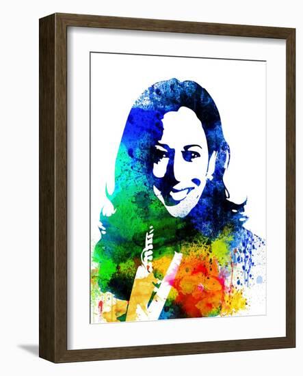 Kamala Harris Watercolor-Olivia Morgan-Framed Art Print