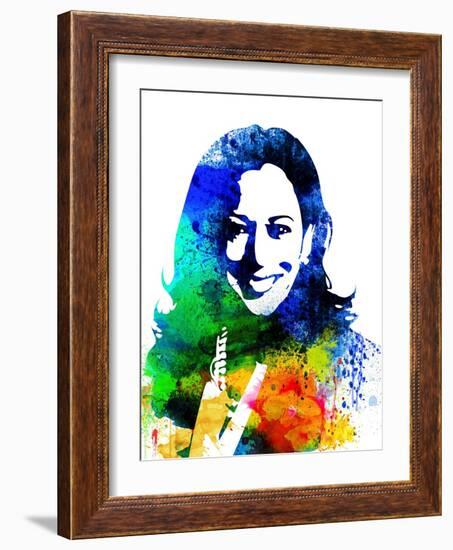 Kamala Harris Watercolor-Olivia Morgan-Framed Art Print