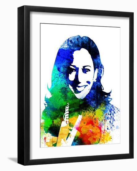 Kamala Harris Watercolor-Olivia Morgan-Framed Art Print