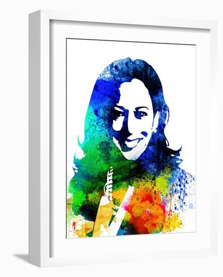 Kamala Harris Watercolor-Olivia Morgan-Framed Art Print