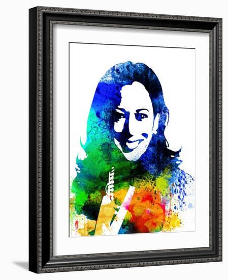 Kamala Harris Watercolor-Olivia Morgan-Framed Art Print