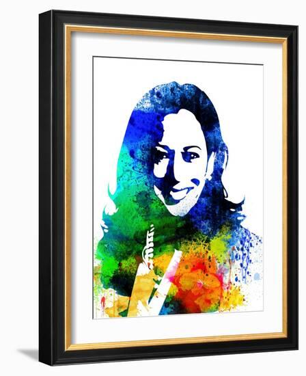 Kamala Harris Watercolor-Olivia Morgan-Framed Art Print