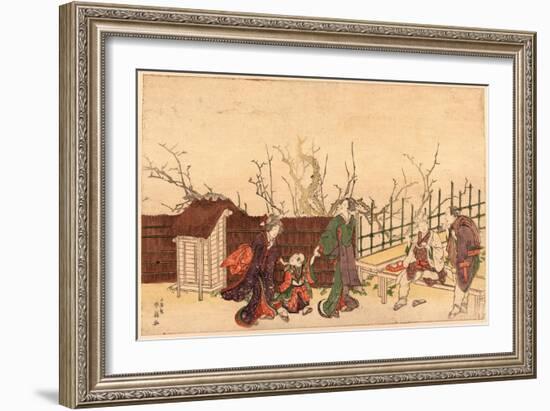 Kameido Umeyashiki-Katsukawa Shunsen-Framed Giclee Print