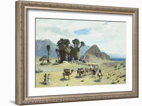 Kamelkarawane in Der Naehe Des Roten Meeres-Jean-Léon Gérome-Framed Giclee Print