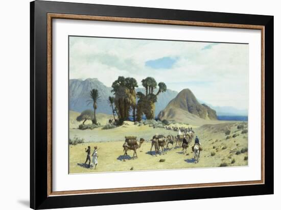 Kamelkarawane in Der Naehe Des Roten Meeres-Jean-Léon Gérome-Framed Giclee Print