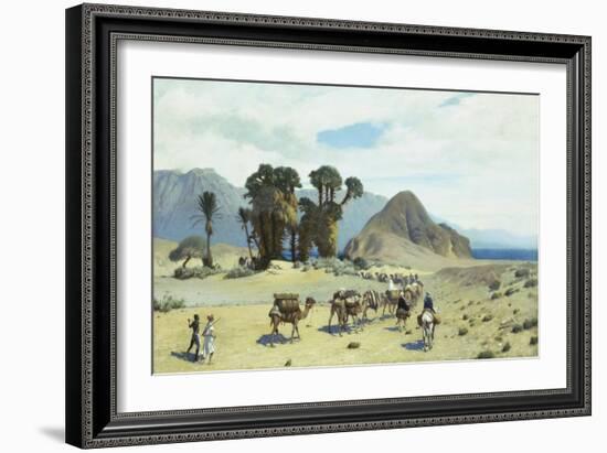 Kamelkarawane in Der Naehe Des Roten Meeres-Jean-Léon Gérome-Framed Giclee Print