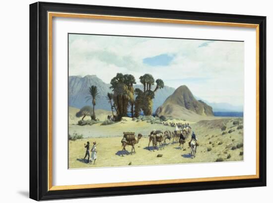 Kamelkarawane in Der Naehe Des Roten Meeres-Jean-Léon Gérome-Framed Giclee Print