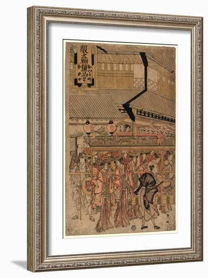 Kameya No Mae No Sanno Sai No Yatai-Katsukawa Shunko-Framed Giclee Print