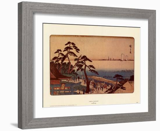 Kameya Tea House-Ando Hiroshige-Framed Art Print