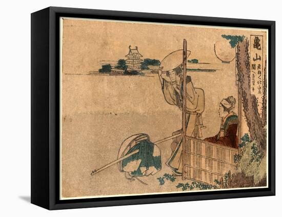 Kameyama-Katsushika Hokusai-Framed Premier Image Canvas