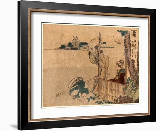 Kameyama-Katsushika Hokusai-Framed Giclee Print