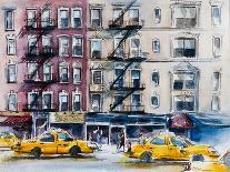 Busy New York Street. Watercolor Sketch.-Kamieshkova-Art Print