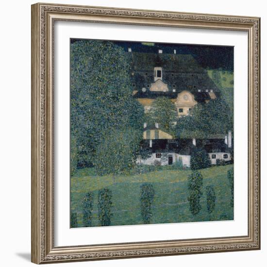 Kammer Castle on Lake Attersee Ii, 1909 (Oil on Canvas)-Gustav Klimt-Framed Giclee Print