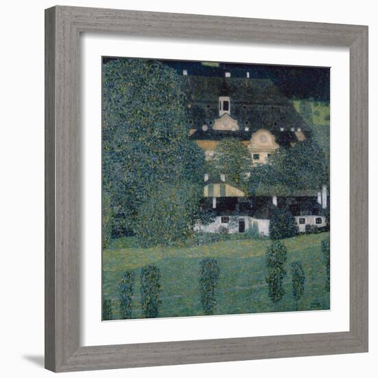 Kammer Castle on Lake Attersee Ii, 1909 (Oil on Canvas)-Gustav Klimt-Framed Giclee Print