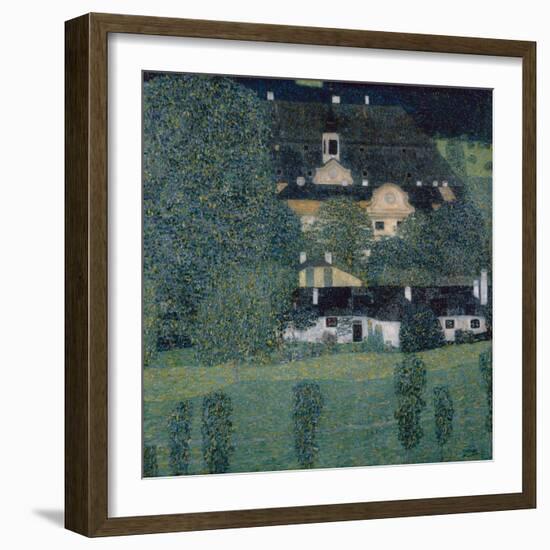 Kammer Castle on Lake Attersee Ii, 1909 (Oil on Canvas)-Gustav Klimt-Framed Giclee Print