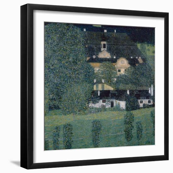 Kammer Castle on Lake Attersee Ii, 1909 (Oil on Canvas)-Gustav Klimt-Framed Giclee Print