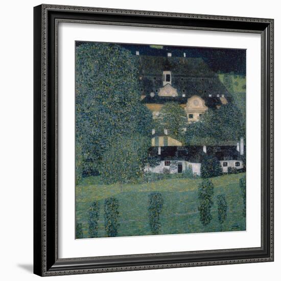 Kammer Castle on Lake Attersee Ii, 1909 (Oil on Canvas)-Gustav Klimt-Framed Giclee Print