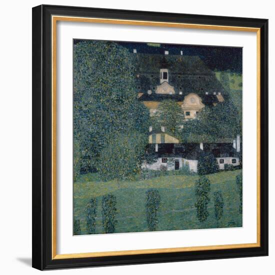 Kammer Castle on Lake Attersee Ii, 1909 (Oil on Canvas)-Gustav Klimt-Framed Giclee Print