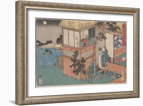 Kanadehon Chushingura: Act Vii, mid 1830S (Colour Woodcut)-Utagawa Sadahide-Framed Giclee Print