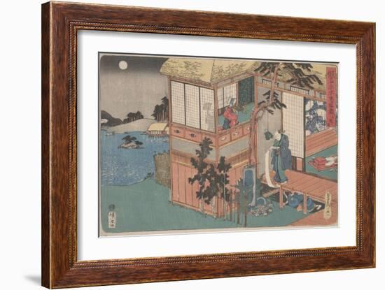 Kanadehon Chushingura: Act Vii, mid 1830S (Colour Woodcut)-Utagawa Sadahide-Framed Giclee Print