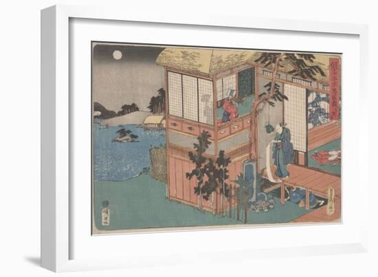 Kanadehon Chushingura: Act Vii, mid 1830S (Colour Woodcut)-Utagawa Sadahide-Framed Giclee Print