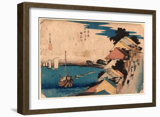 Kanagawa-Utagawa Hiroshige-Framed Giclee Print