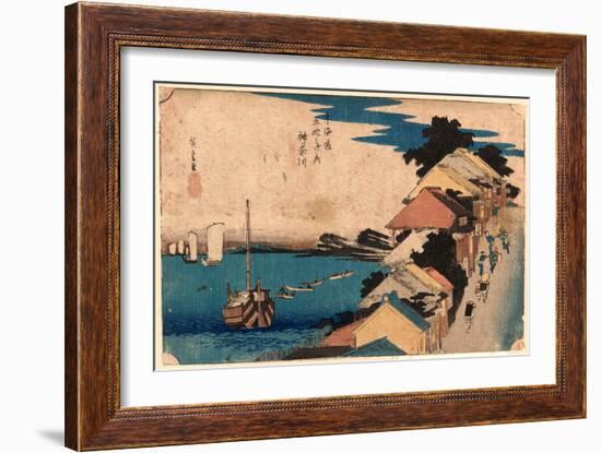 Kanagawa-Utagawa Hiroshige-Framed Giclee Print