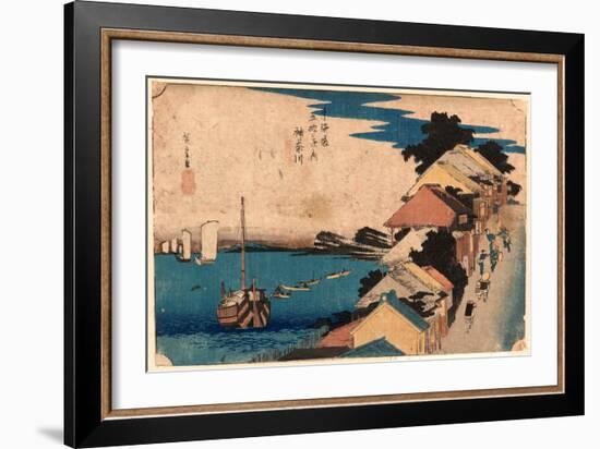 Kanagawa-Utagawa Hiroshige-Framed Giclee Print