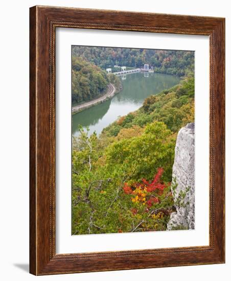 Kanawha River Overlook, Hawks Nest State Park, Anstead, West Virginia, USA-Walter Bibikow-Framed Photographic Print