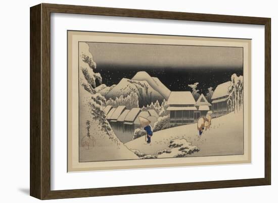 Kanbara-Ando Hiroshige-Framed Art Print