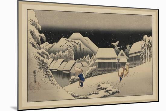 Kanbara-Ando Hiroshige-Mounted Art Print