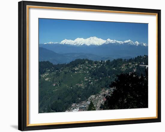 Kanchenjunga Massif Seen from Tiger Hill, Darjeeling, West Bengal State, India-Tony Waltham-Framed Photographic Print