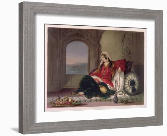 Kandahar Lady of Rank, Engaged in Smoking-James Rattray-Framed Giclee Print