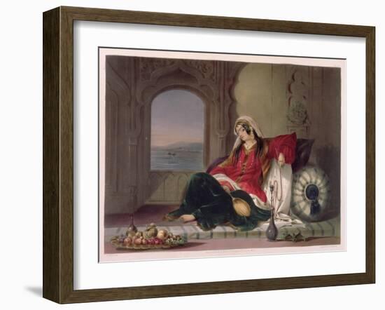 Kandahar Lady of Rank, Engaged in Smoking-James Rattray-Framed Giclee Print