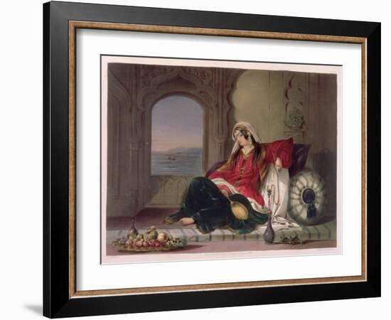 Kandahar Lady of Rank, Engaged in Smoking-James Rattray-Framed Giclee Print