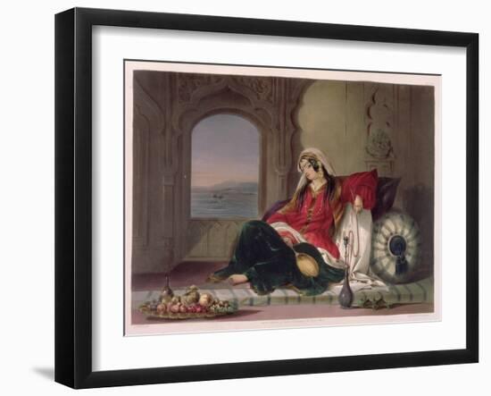 Kandahar Lady of Rank, Engaged in Smoking-James Rattray-Framed Giclee Print