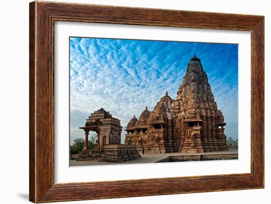 Kandariya Mahadeva Temple, Khajuraho, India, Unesco Heritage Site.-Rudra Narayan Mitra-Framed Photographic Print