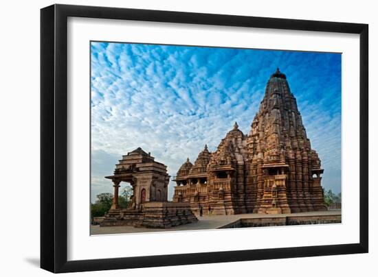 Kandariya Mahadeva Temple, Khajuraho, India, Unesco Heritage Site.-Rudra Narayan Mitra-Framed Photographic Print